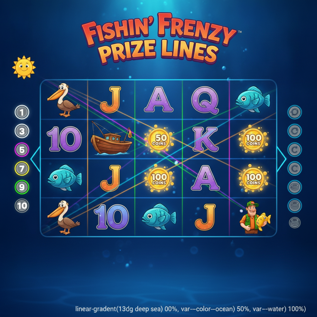 Fishin' Frenzy Prize Lines